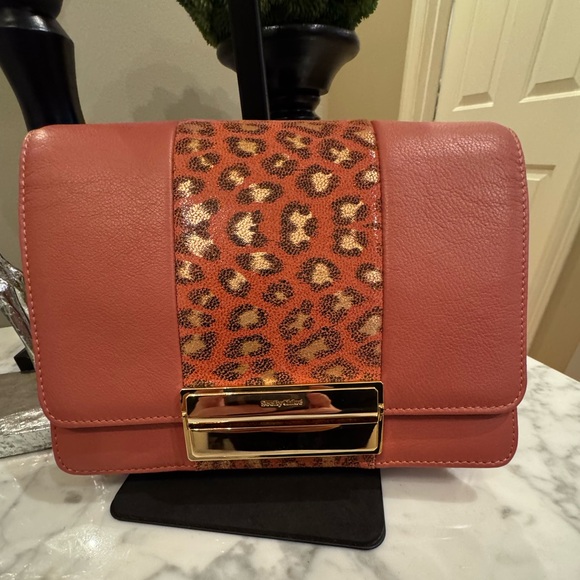 See By Chloe Handbags - See By Chloe’ - Leopard Print Panel/Light Coral Pink Shoulder Bag - EUC